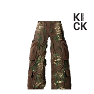 BADSON PANT 'BROWN AUTUMN OVERGROWTH'