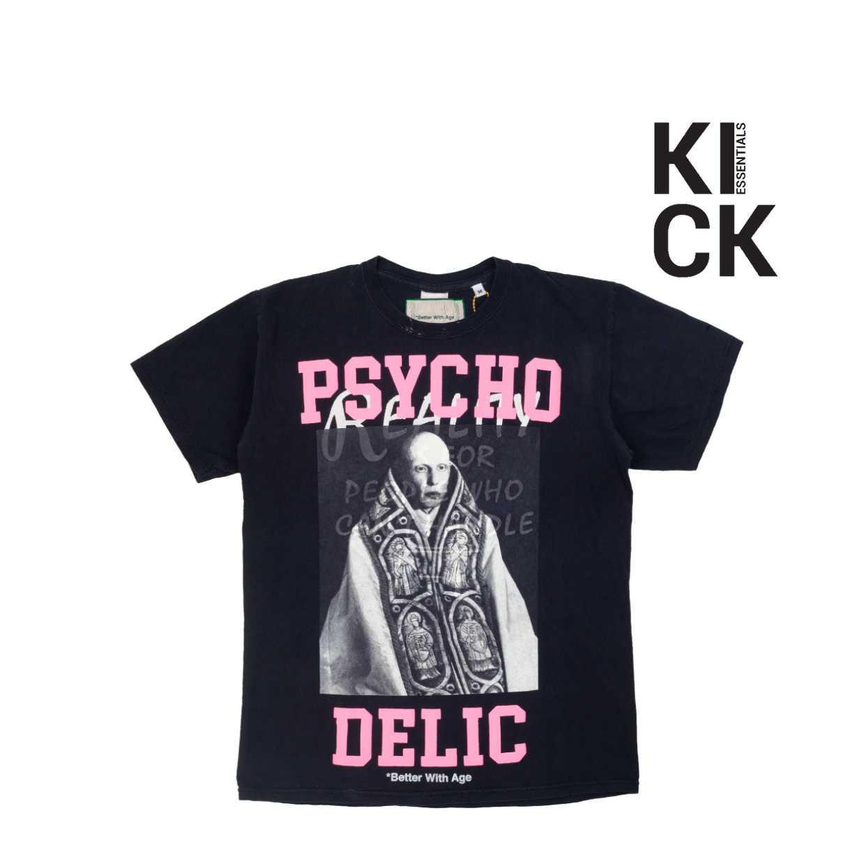 BETTER WITH AGE TEE 'PSYCHODELIC BLACK PINK'