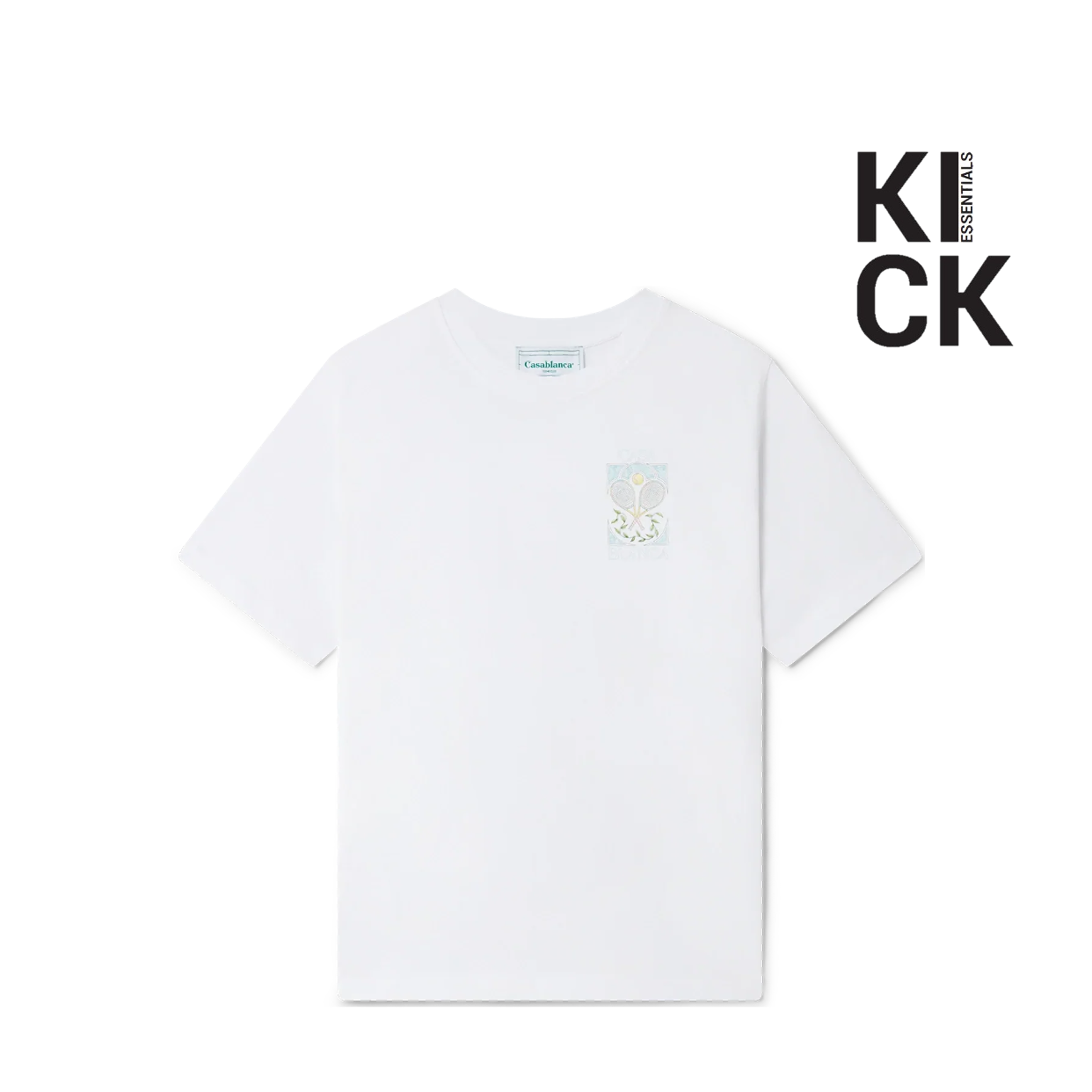 CASABLANCA TEE 'TENNIS PASTELLE WHITE'