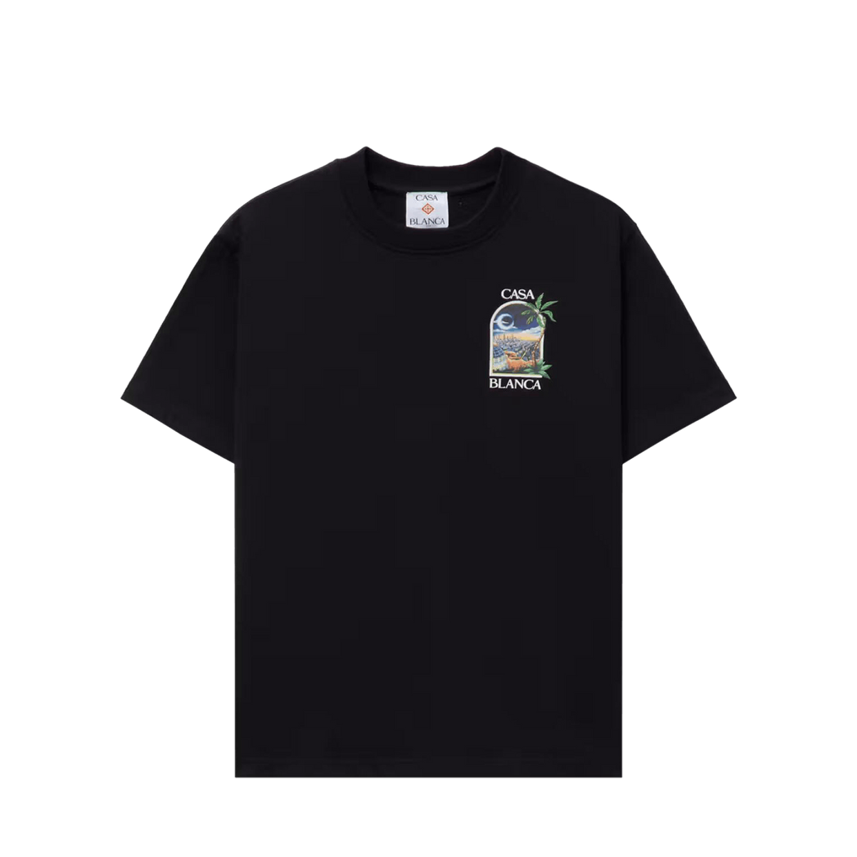CASABLANCA TEE 'LA NIGHT PRINTED BLACK'