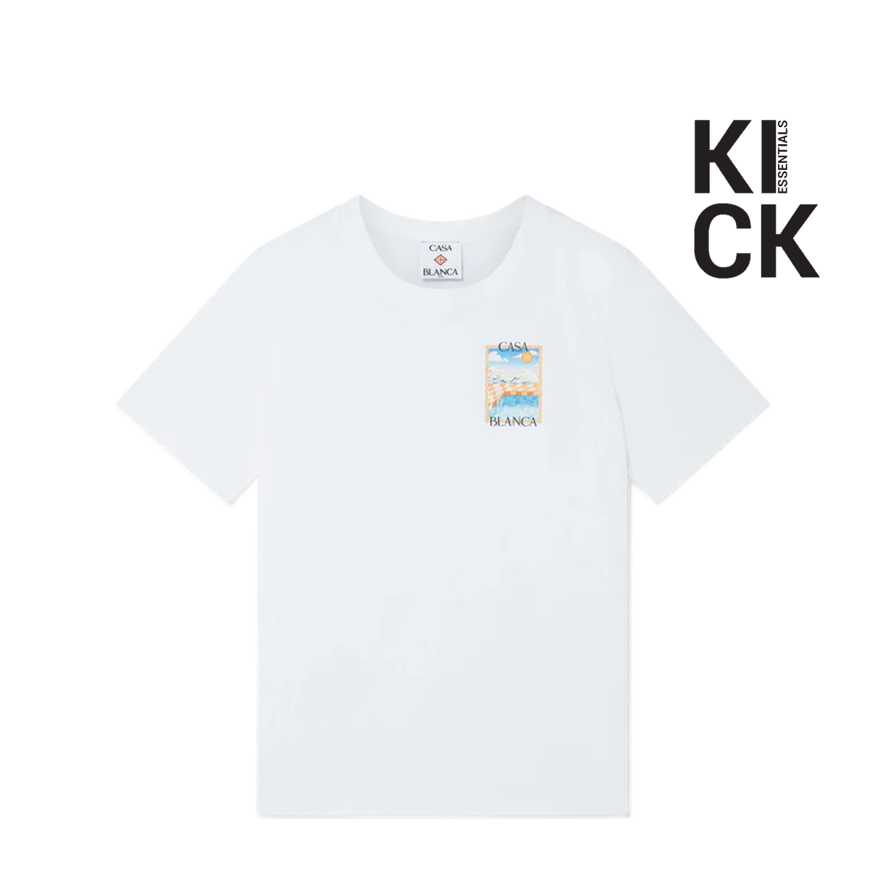 CASABLANCA TEE 'SURREAL POOL WHITE'