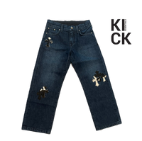 CHROME HEARTS DENIM (KIDS) 'BLACK COW PATCH