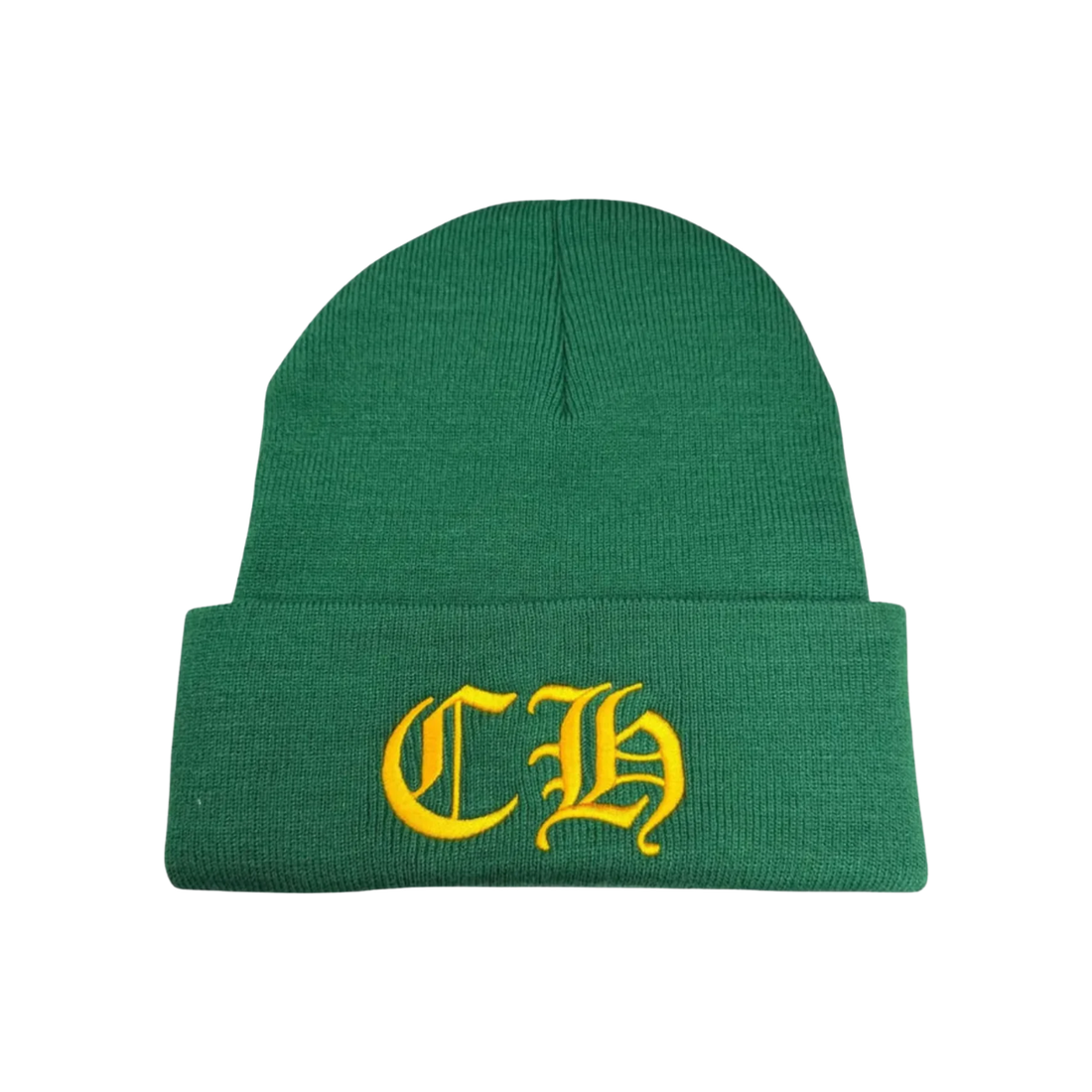CHROME HEARTS BEANIE 'CH GREEN YELLOW'