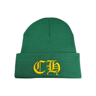 CHROME HEARTS BEANIE 'CH GREEN YELLOW'