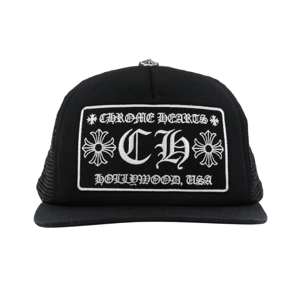 CHROME HEARTS HAT 'TRUCKER CH HOLLYWOOD BLACK'