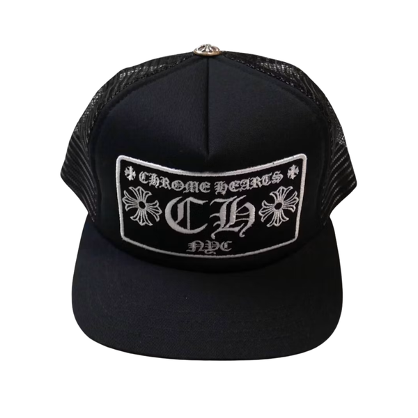 CHROME HEARTS HAT 'TRUCKER CH NEW YORK CITY BLACK WHITE'