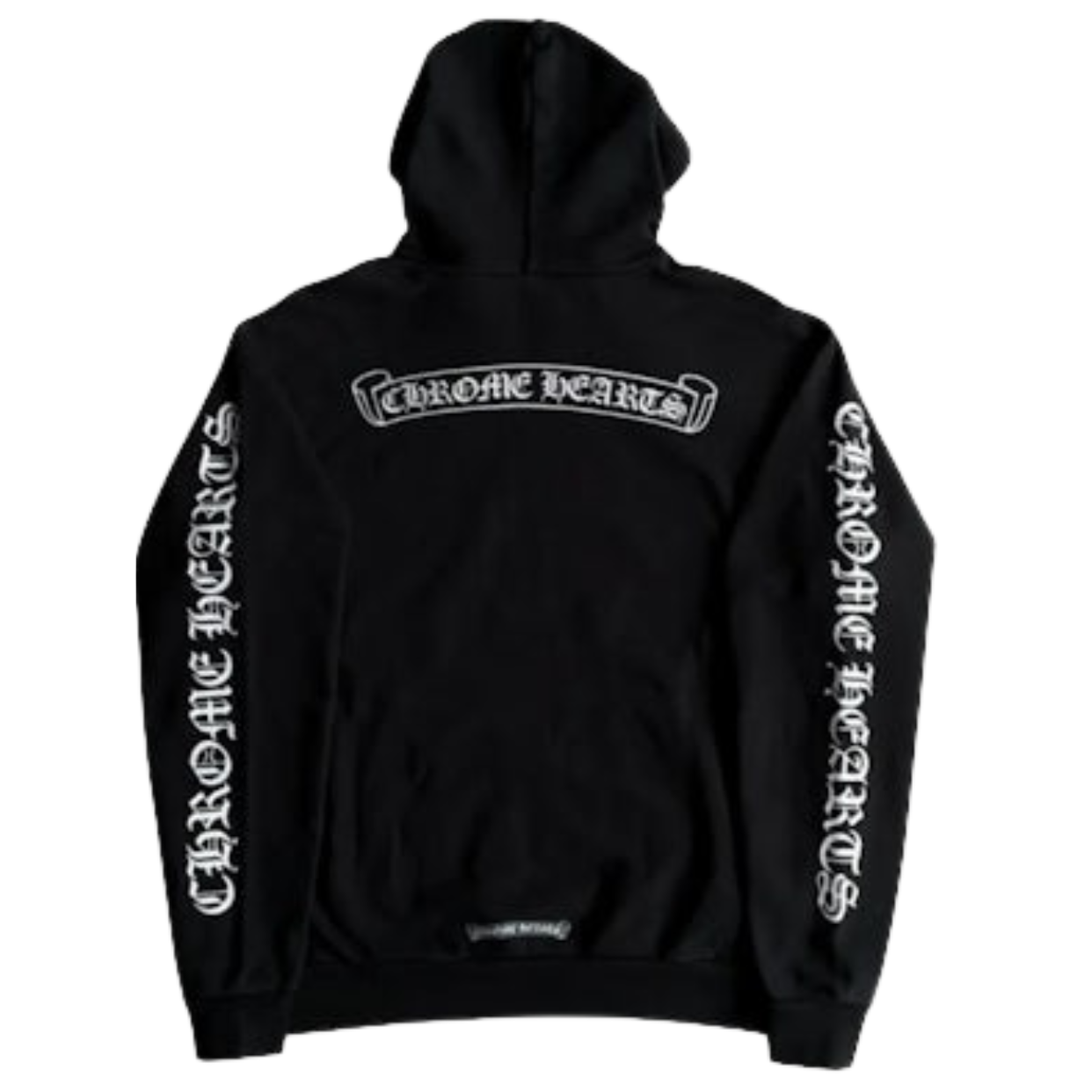 CHROME HEARTS HOODIE 'BLACK WHITE SMALL LOGO'