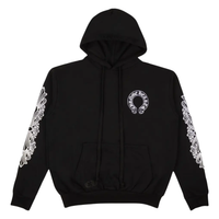 CHROME HEARTS HOODIE 'BLACK WHITE SMALL LOGO'