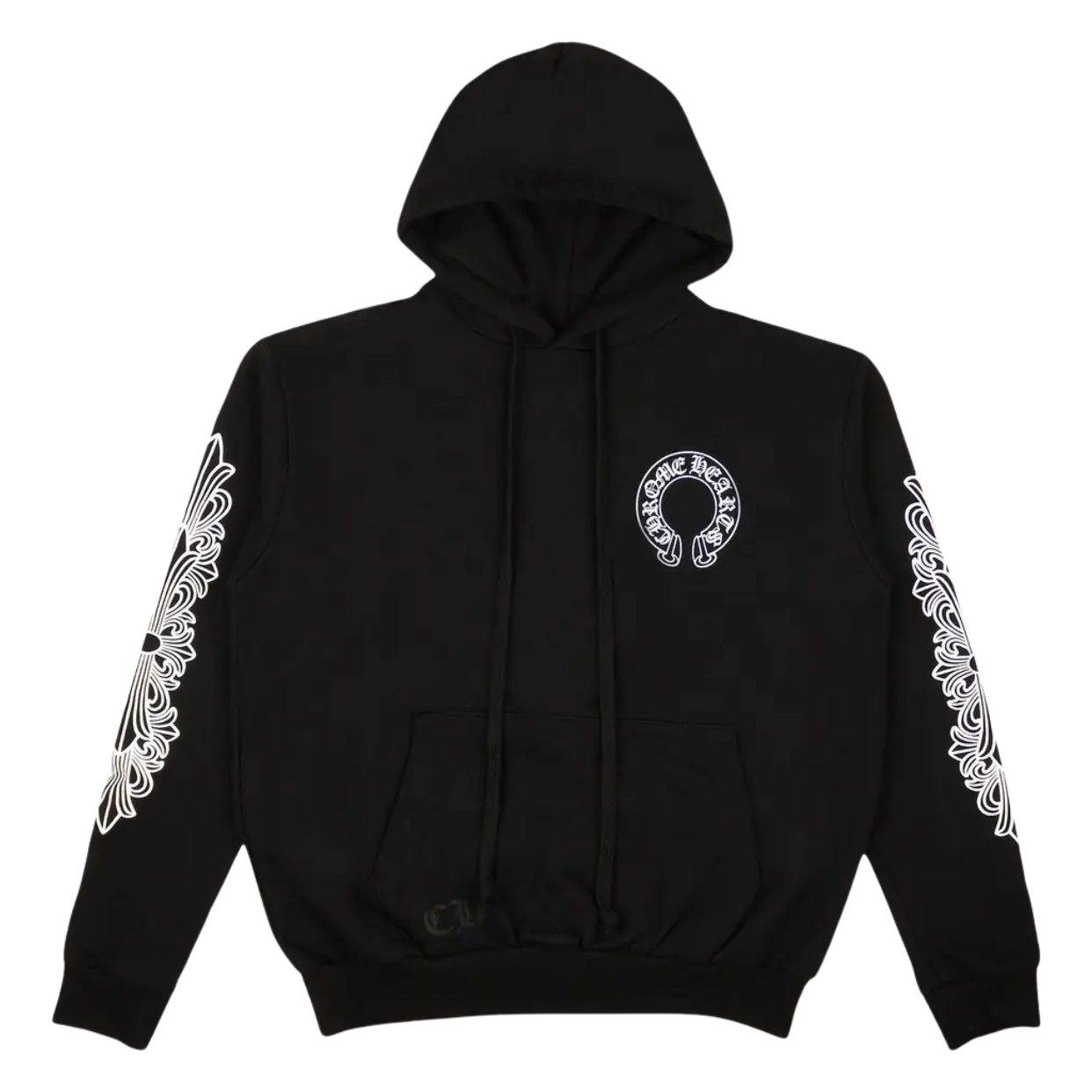 CHROME HEARTS HOODIE 'BLACK WHITE SMALL LOGO'