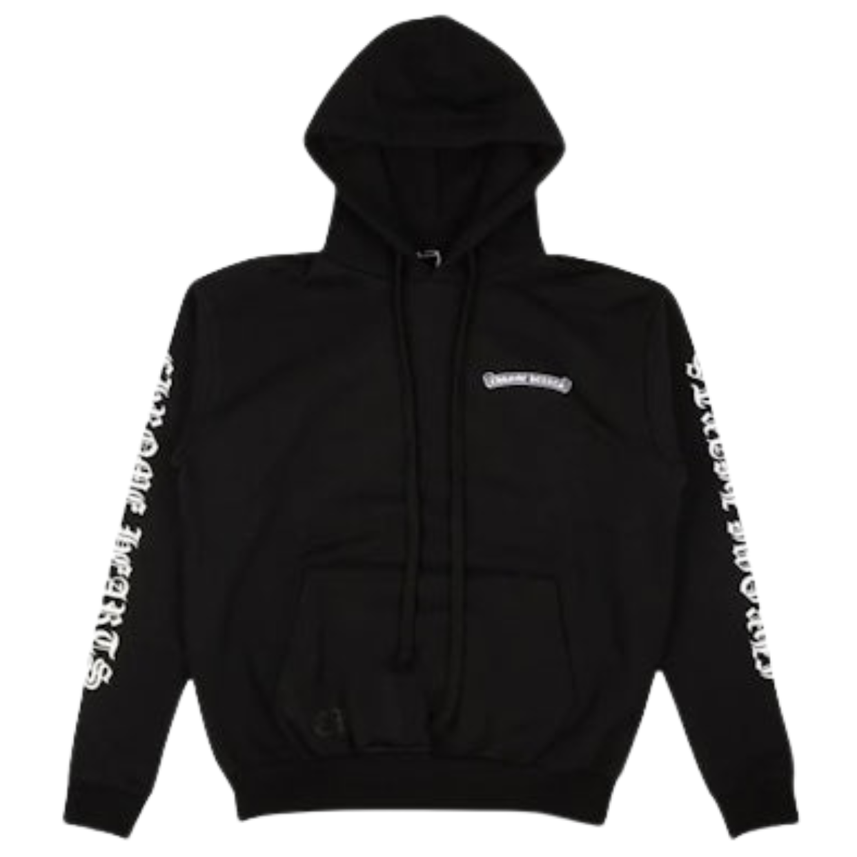 CHROME HEARTS HOODIE 'BLACK WHITE SMALL LOGO'