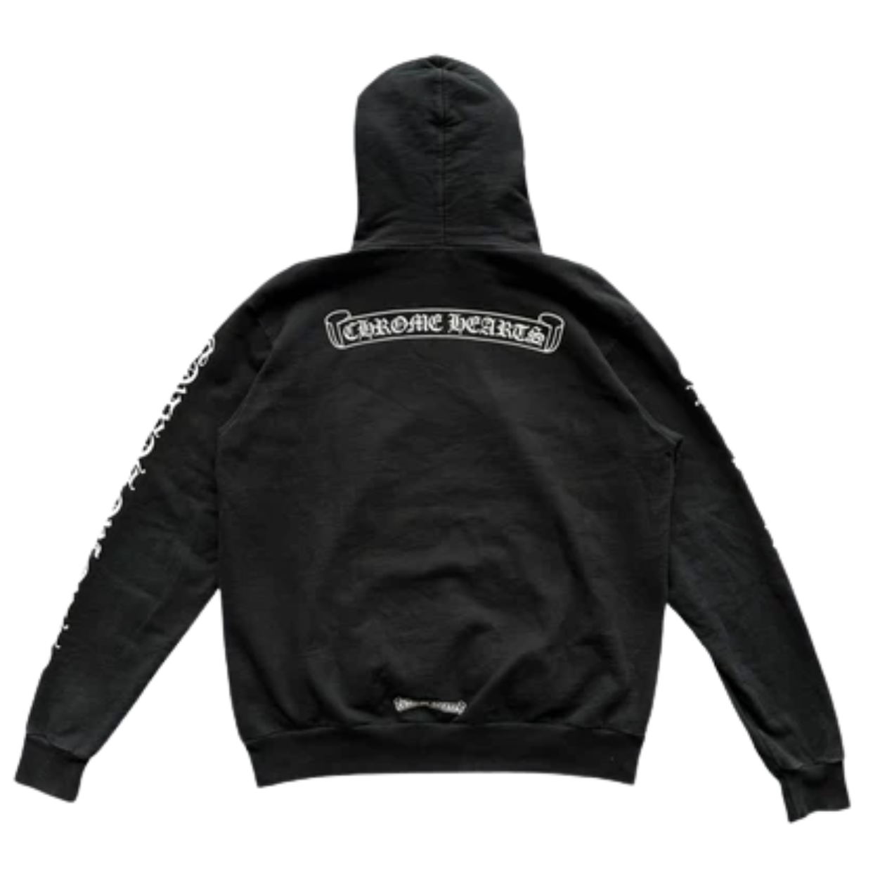 CHROME HEARTS HOODIE 'BLACK WHITE SMALL LOGO'