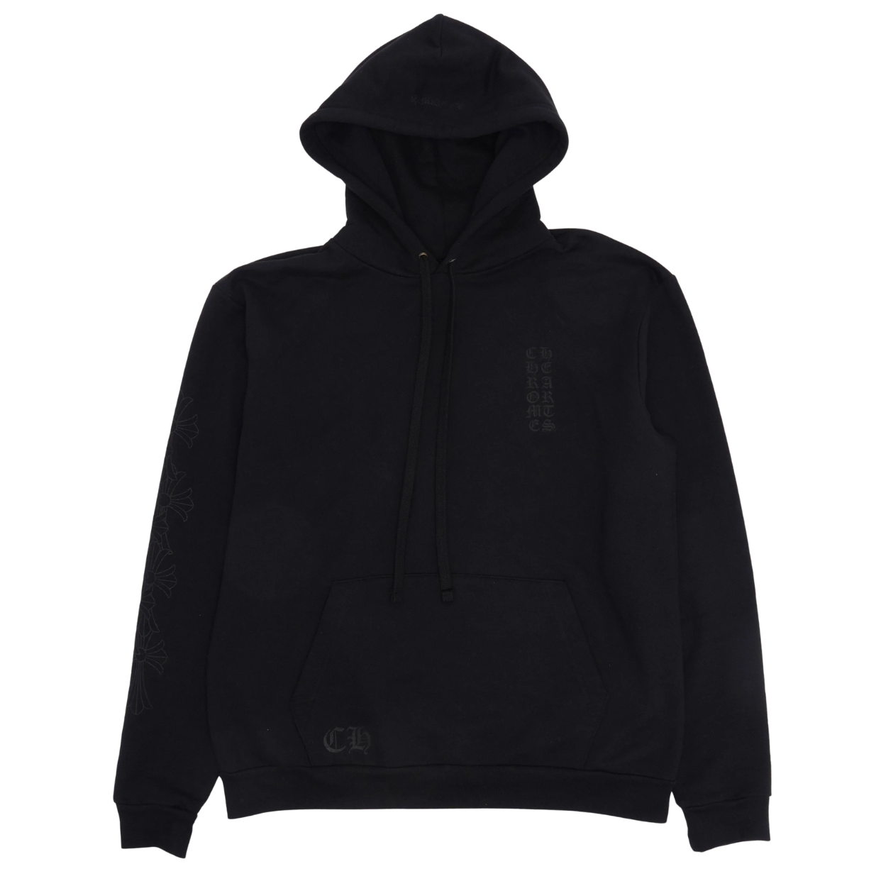 CHROME HEARTS HOODIE 'MIAMI EXCLUSIVE CEMETARY VERTICAL LOGO BLACK'