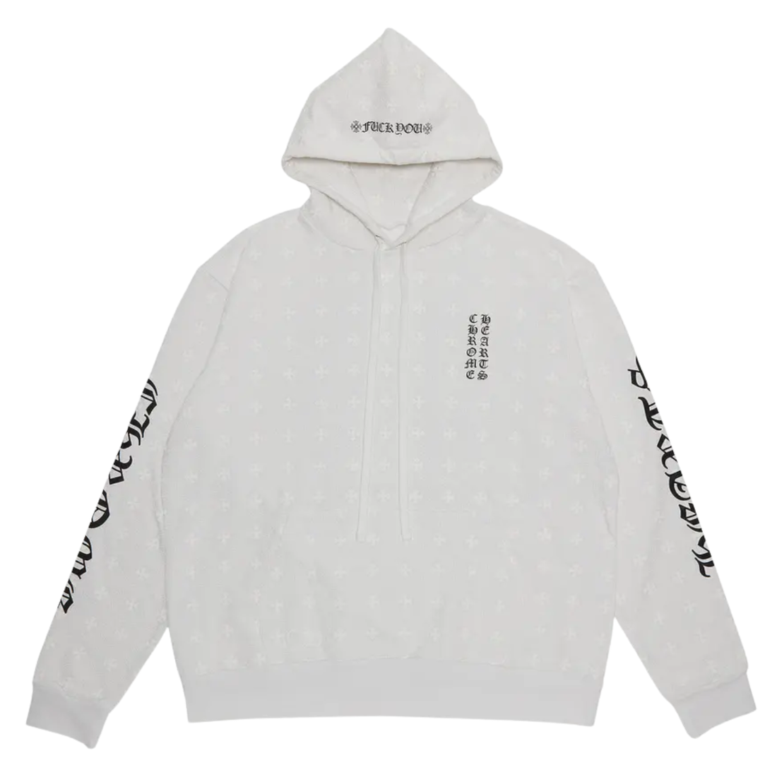 CHROME HEARTS HOODIE 'PLUS CROSS HORSESHOE WHITE'