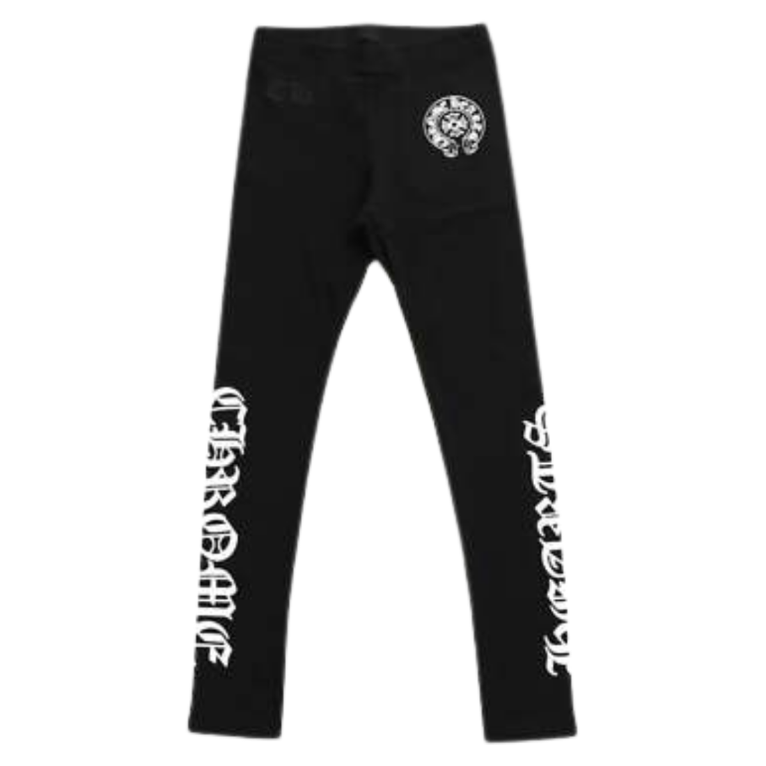 CHROME HEARTS LEGGINGS 'HORSESHOE SCRIPT LOGO BLACK'