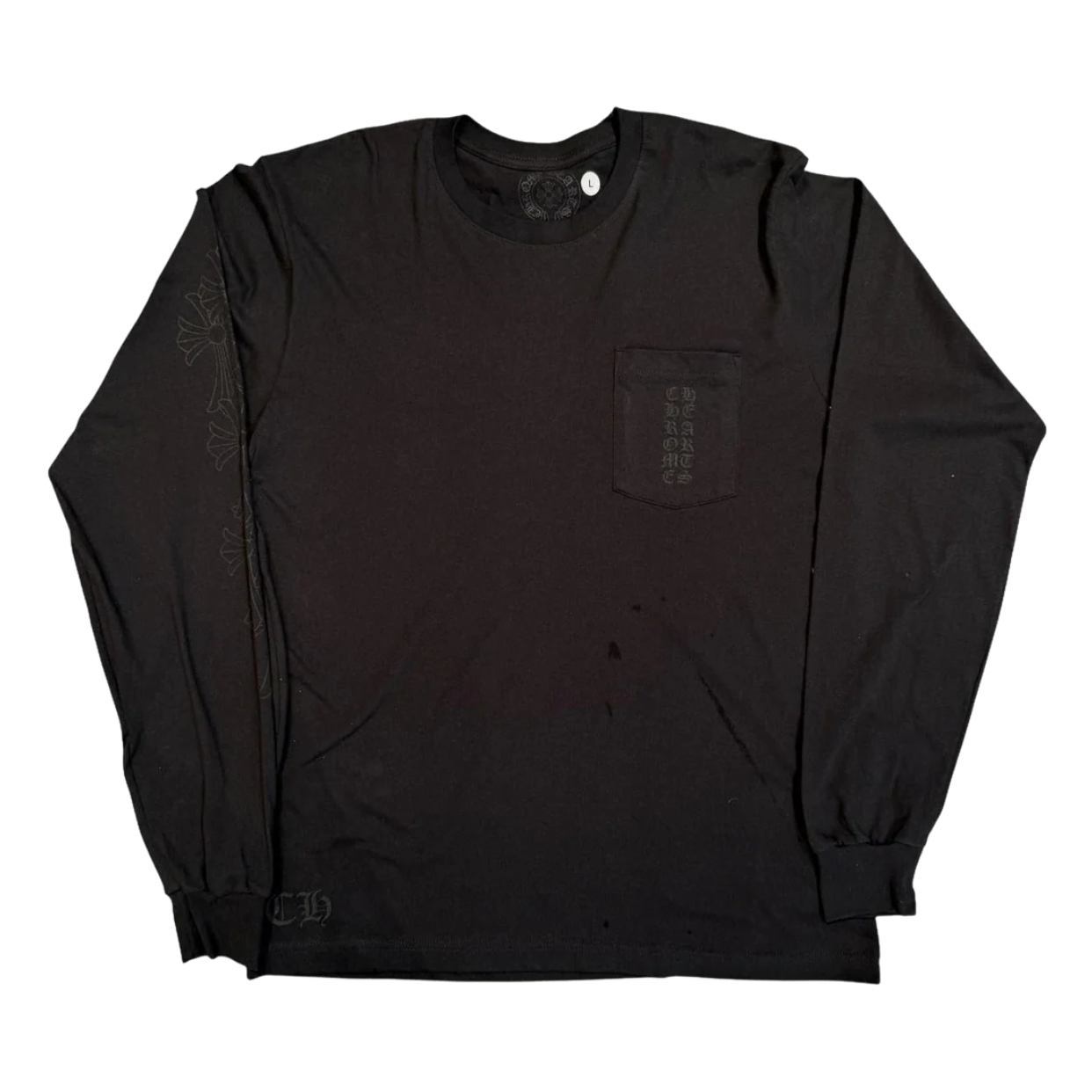 CHROME HEARTS LONGSLEEVE 'MIAMI EXCLUSIVE CEMETERY VERTICAL LOGO BLACK'