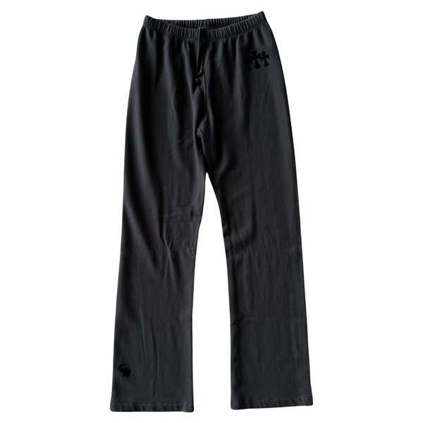 CHROME HEARTS PANT 'VELOUR BLACK TRIPLE CROSS'