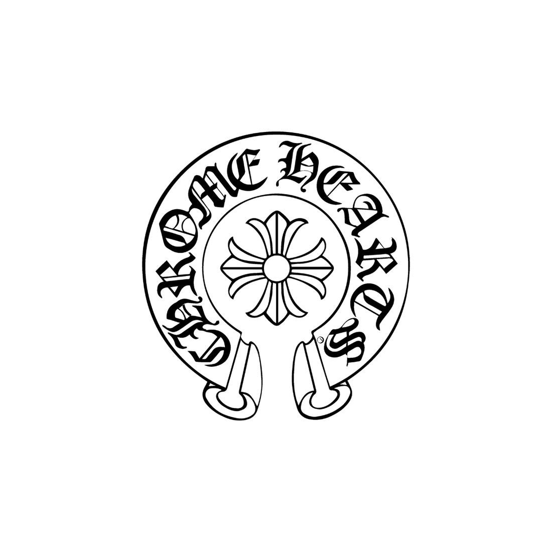 CHROME HEARTS SWEATBAND 'LEATHER PATCH BLACK'