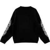 CHROME HEARTS SWEATER 'CASHEMERE EMBROIDERED FLORAL SLEEVE BLACK'