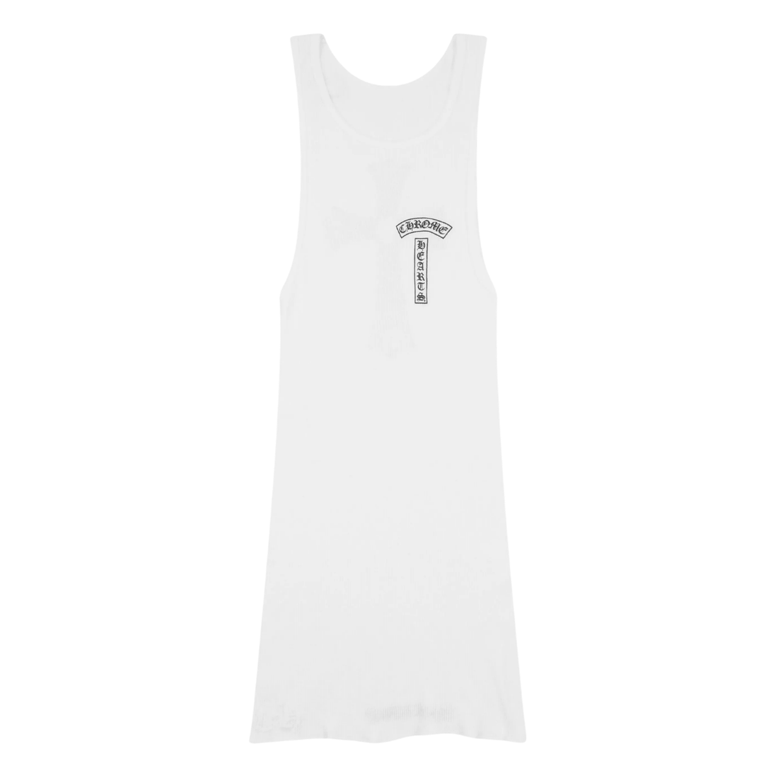 CHROME HEARTS TANK 'T-BAR CROSS RIBBED WHITE'