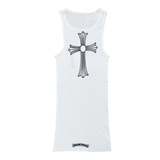 CHROME HEARTS TANK 'T-BAR CROSS RIBBED WHITE'