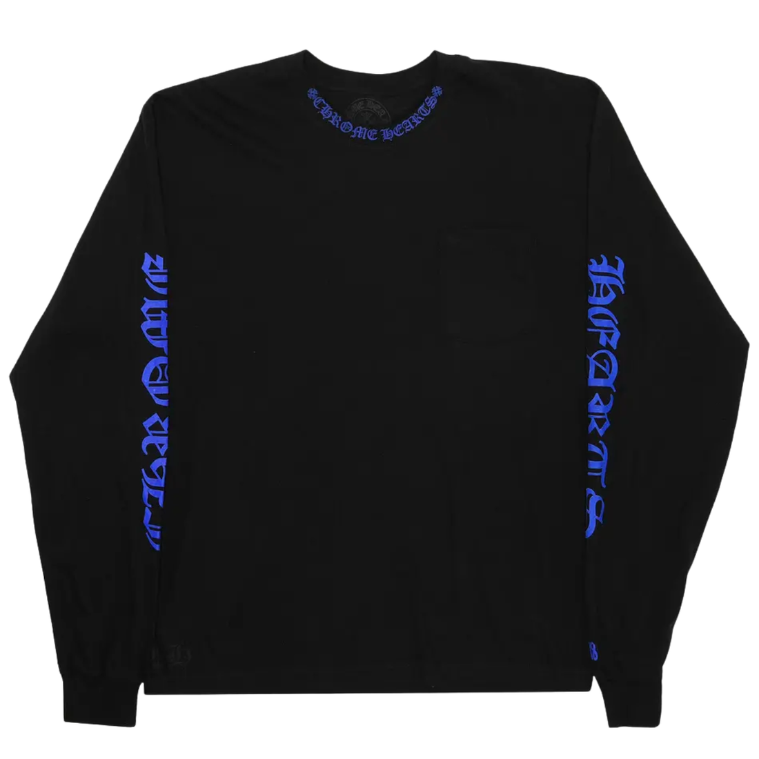 CHROME HEARTS TEE '1988 BLACK BLUE NECK LOGO'