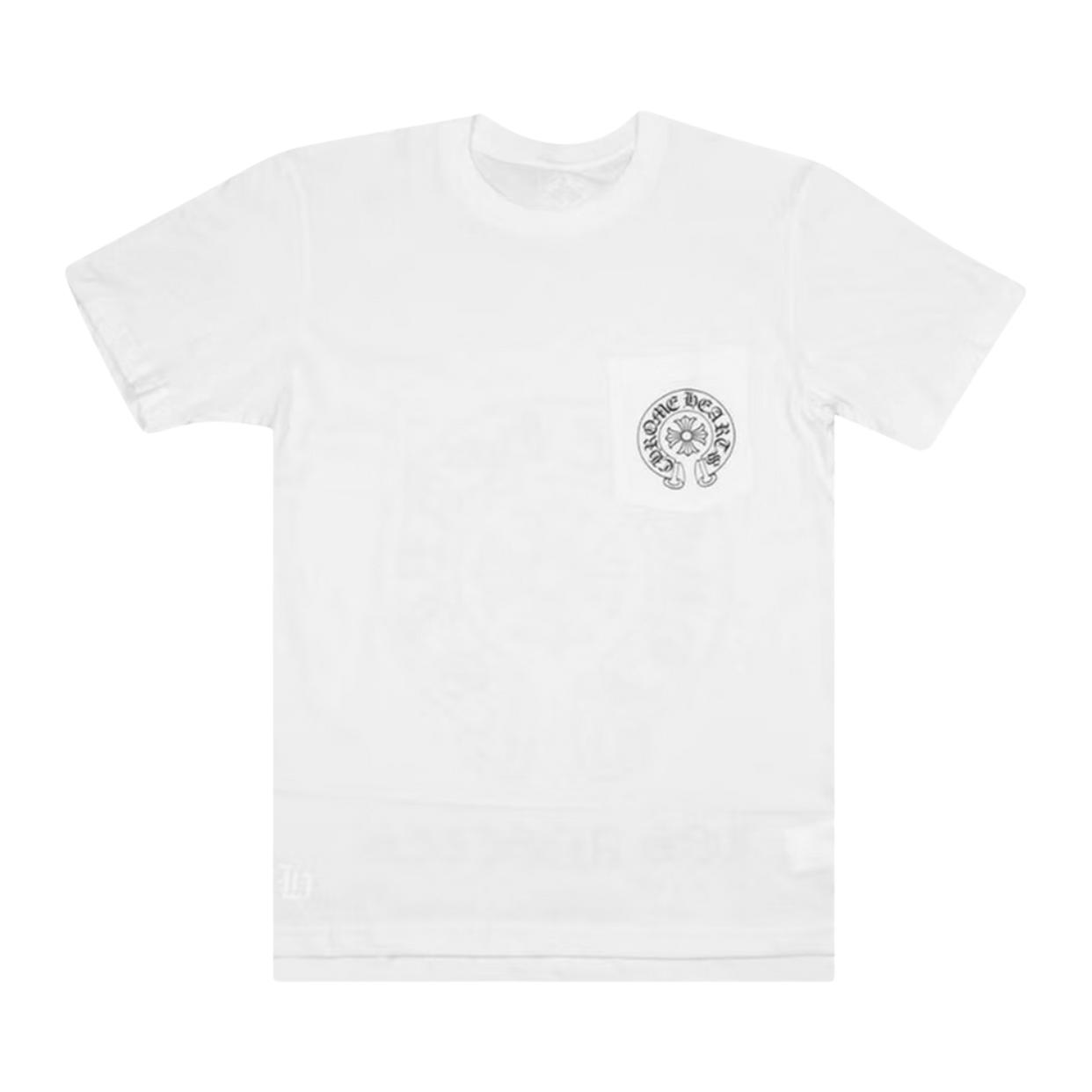 CHROME HEARTS TEE 'HORSESHOE LOGO POCKET WHITE'