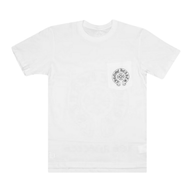 CHROME HEARTS TEE 'HORSESHOE LOGO POCKET WHITE'
