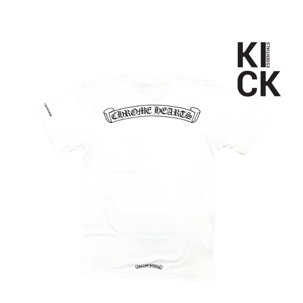 CHROME HEARTS TEE 'SCROLL LOGO POCKET WHITE'