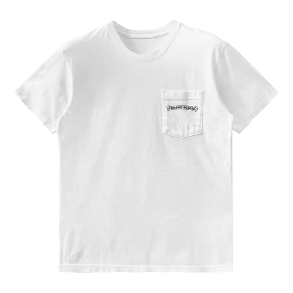 CHROME HEARTS TEE 'USA SCRIPT LOGO POCKET WHITE'