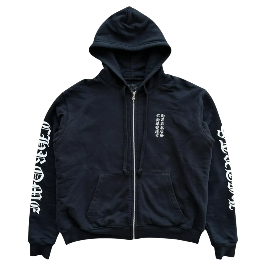 CHROME HEARTS ZIP-UP 'VERTICAL LOGO THERMAL LINED BLACK'