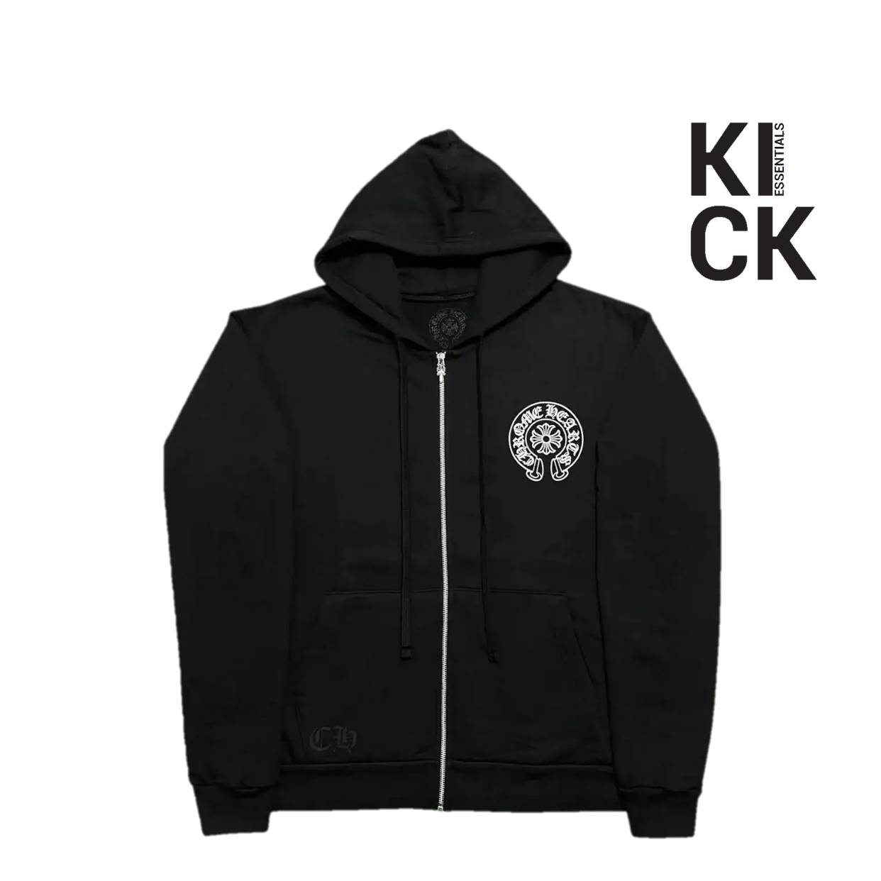 CHROME HEARTS HOODIE 'ZIP UP MIAMI EXCLUSIVE BLACK'