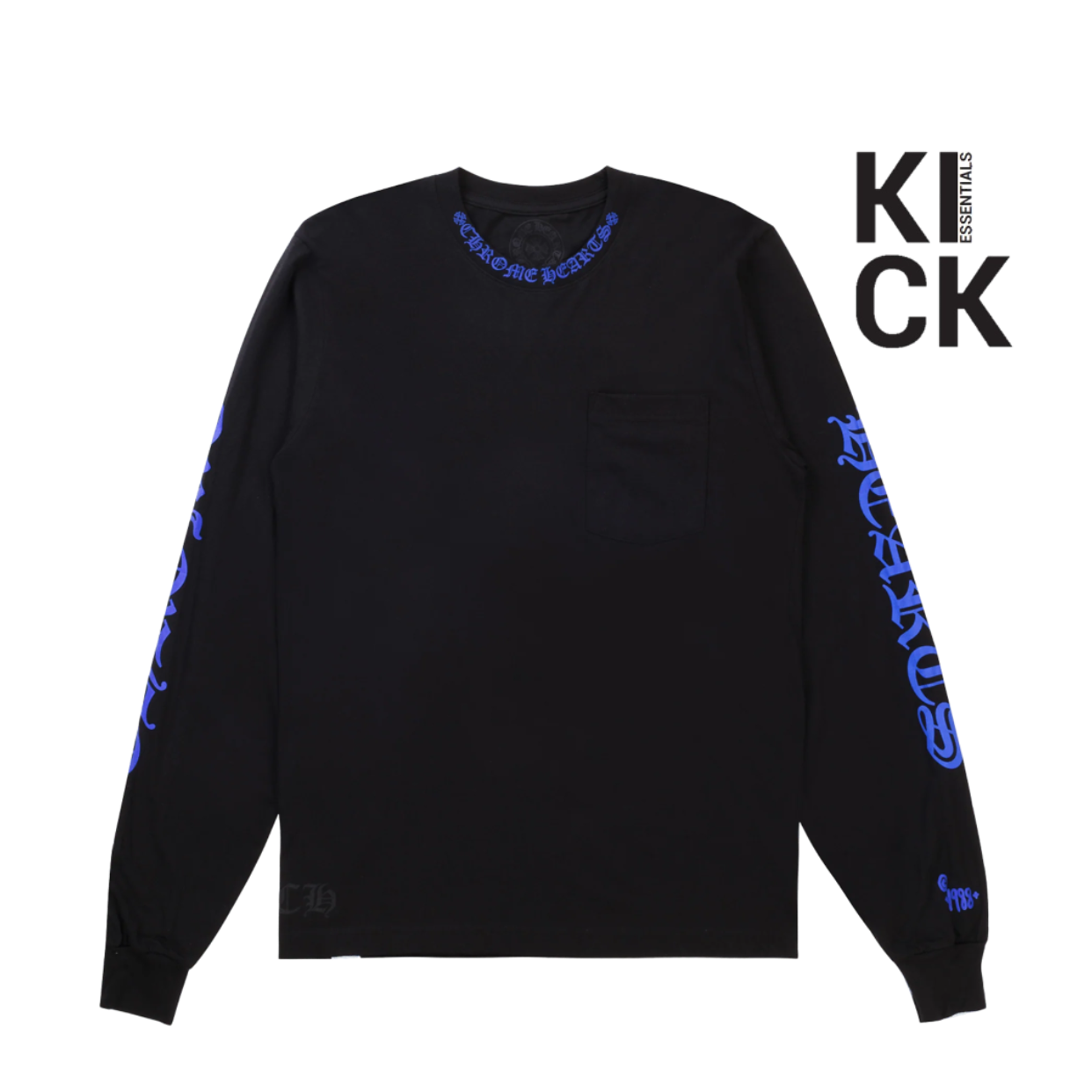 CHROME HEARTS LONGSLEEVE '1988 NECK LOGO BLACK BLUE'