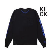 CHROME HEARTS LONGSLEEVE '1988 NECK LOGO BLACK BLUE'