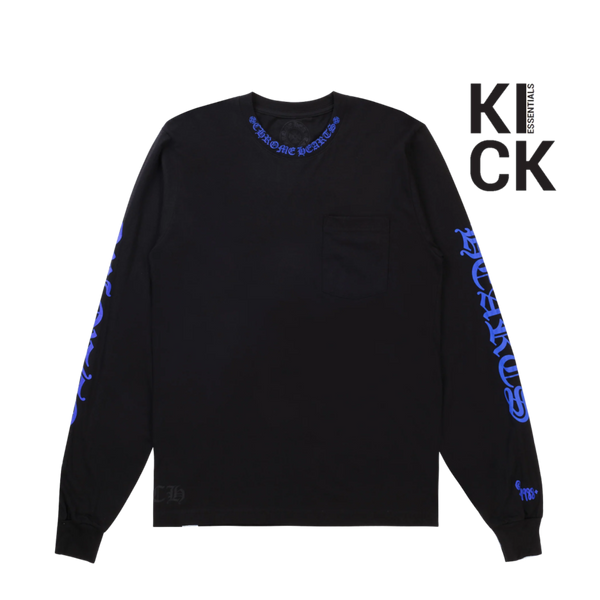 CHROME HEARTS LONGSLEEVE '1988 NECK LOGO BLACK BLUE'