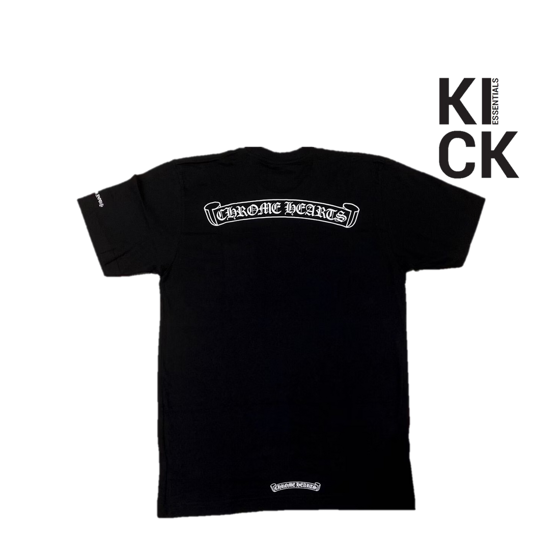 CHROME HEARTS TEE 'SCROLL LOGO POCKET BLACK'