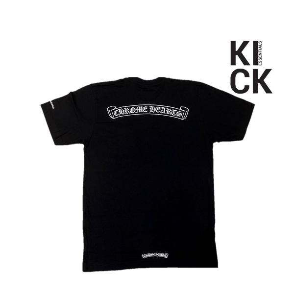 CHROME HEARTS TEE 'SCROLL LOGO POCKET BLACK'