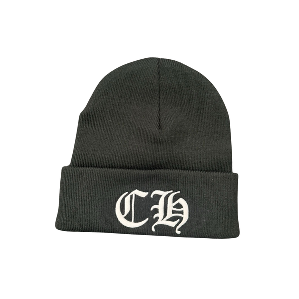 CHROME HEARTS BEANIE 'CH LOGO BLACK WHITE'