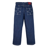 COMMON STUDIOS PANT 'CONDUCTOR DENIM PINSTRIPE MIDNIGHT BLUE'