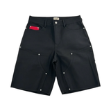COMMON STUDIOS SHORT 'DOUBLE KNEE CANVAS BLACK'