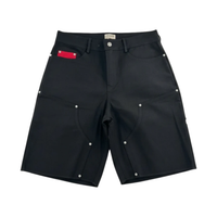 COMMON STUDIOS SHORT 'DOUBLE KNEE CANVAS BLACK'