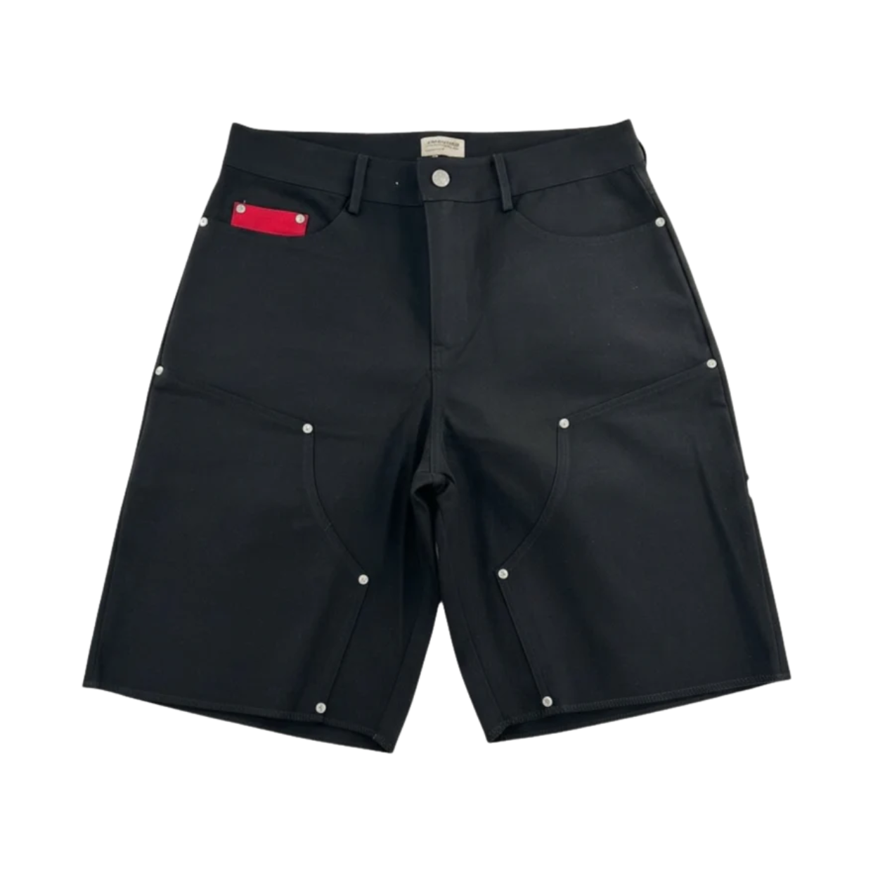 COMMON STUDIOS SHORT 'DOUBLE KNEE CANVAS BLACK'