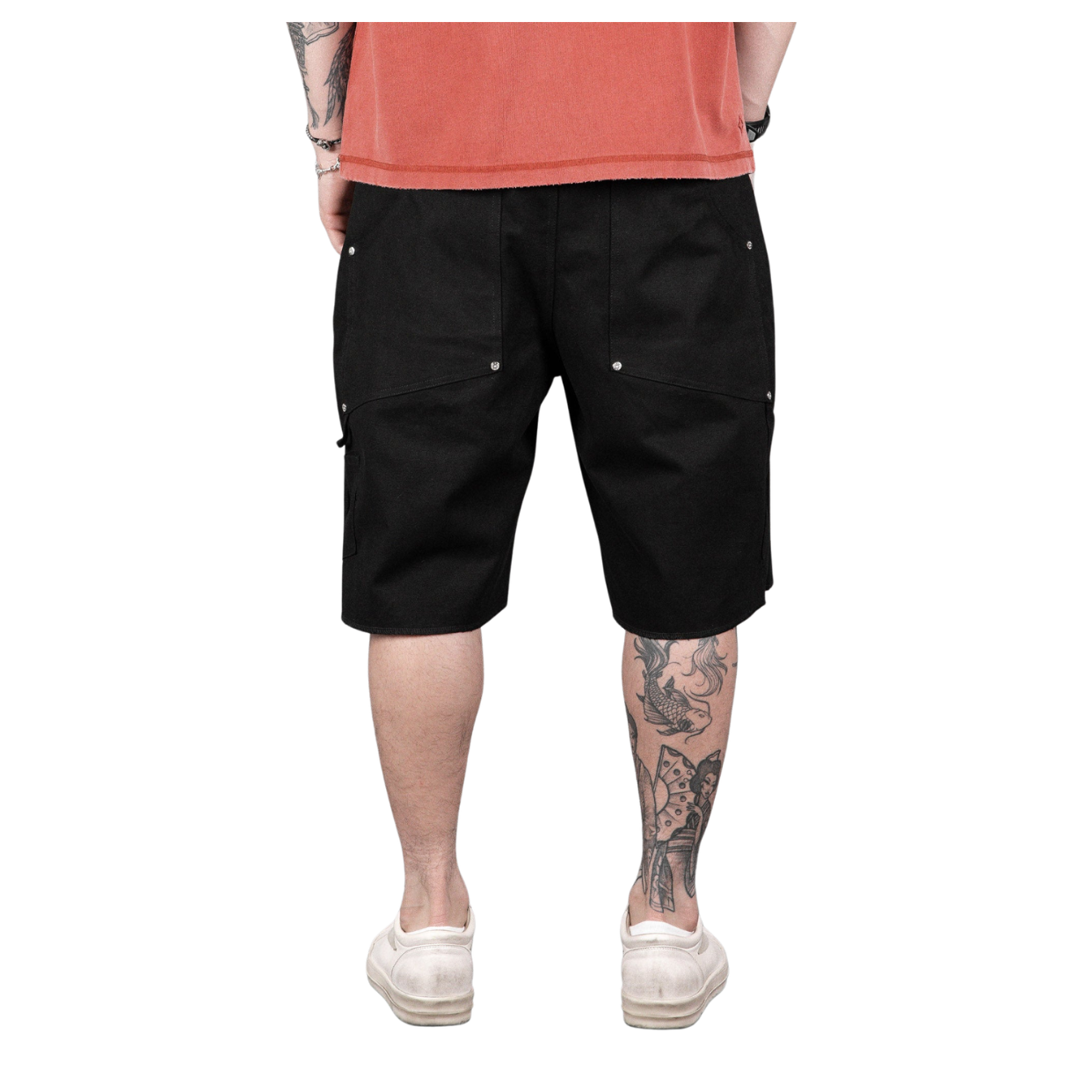 COMMON STUDIOS SHORT 'DOUBLE KNEE CANVAS BLACK'
