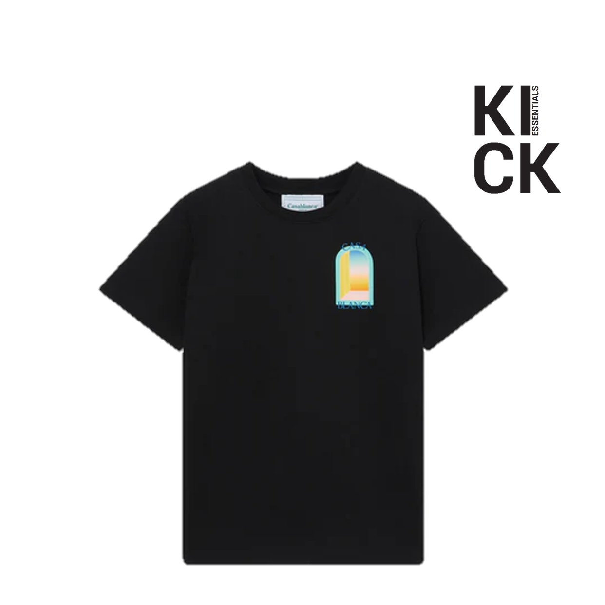 CASABLANCA TEE 'L ARC EN COLORE BLACK'