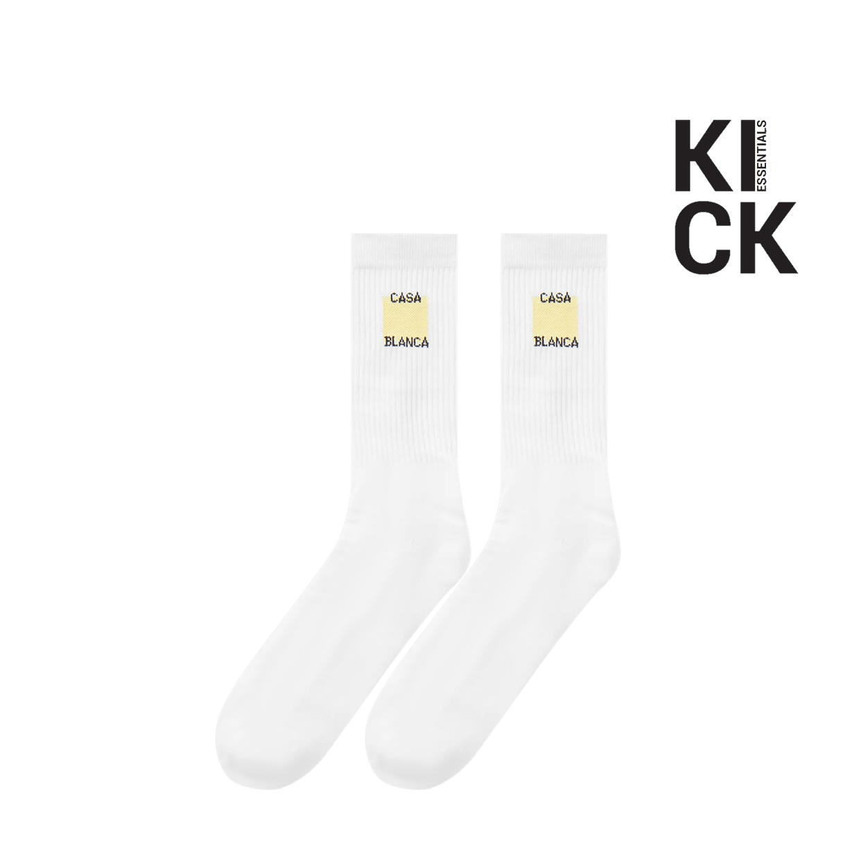 CASABLANCA SOCK 'CASA LOGO YELLOW'