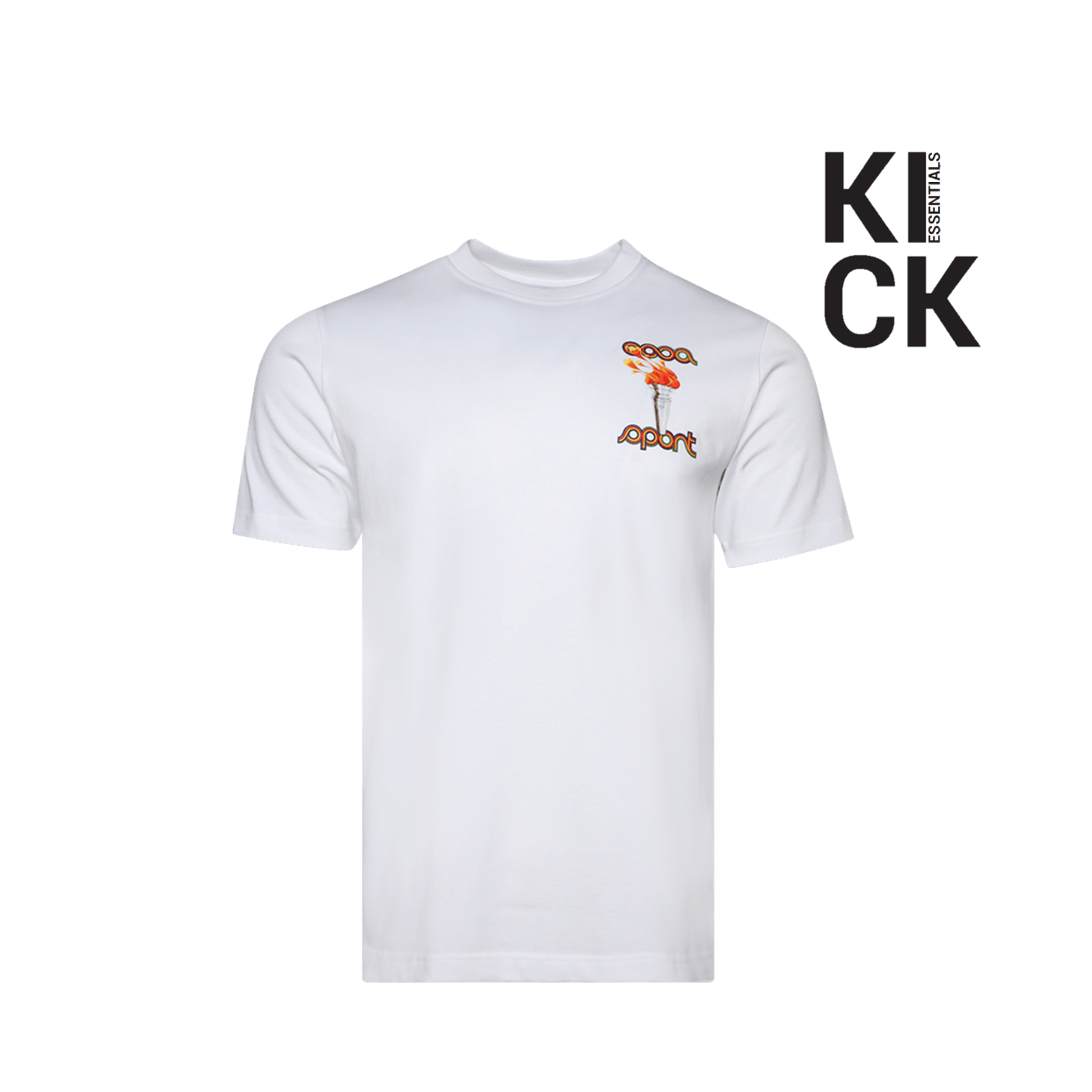 CASABLANCA TEE 'LA FLAMME DU SPORT WHITE'