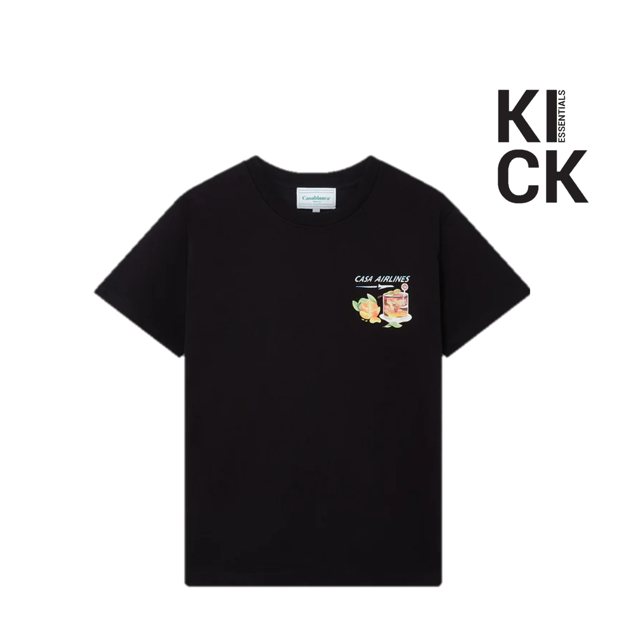 CASABLANCA TEE 'PANORAMIQUE AIRLINE BLACK'