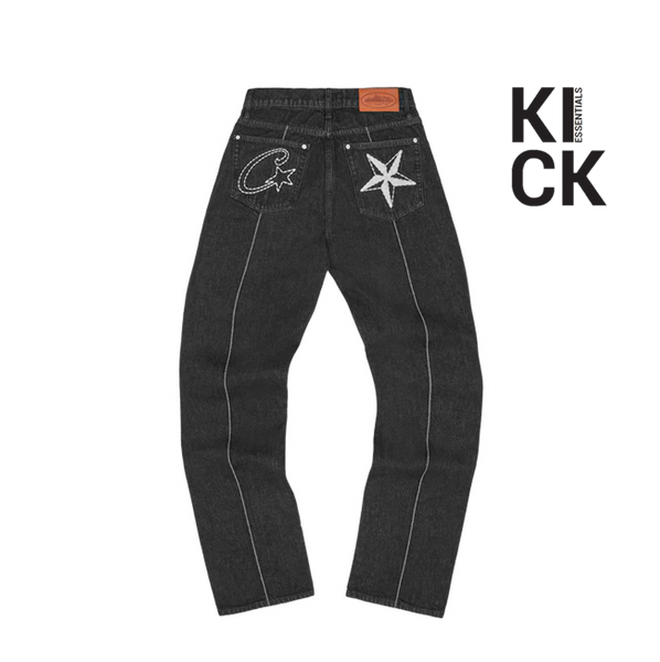 GWセール Baby Corteiz コーテイズ C スター Corteiz C-Star Stitch-Down Jeans Dark Wash Men's - SS24 - US