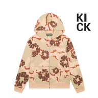 DENIM TEARS HOODIE 'ZIP-UP CAMO TAN'