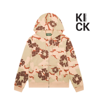 DENIM TEARS HOODIE 'ZIP-UP CAMO TAN'