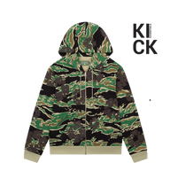 DENIM TEARS HOODIE 'ZIP-UP CAMO GREEN'